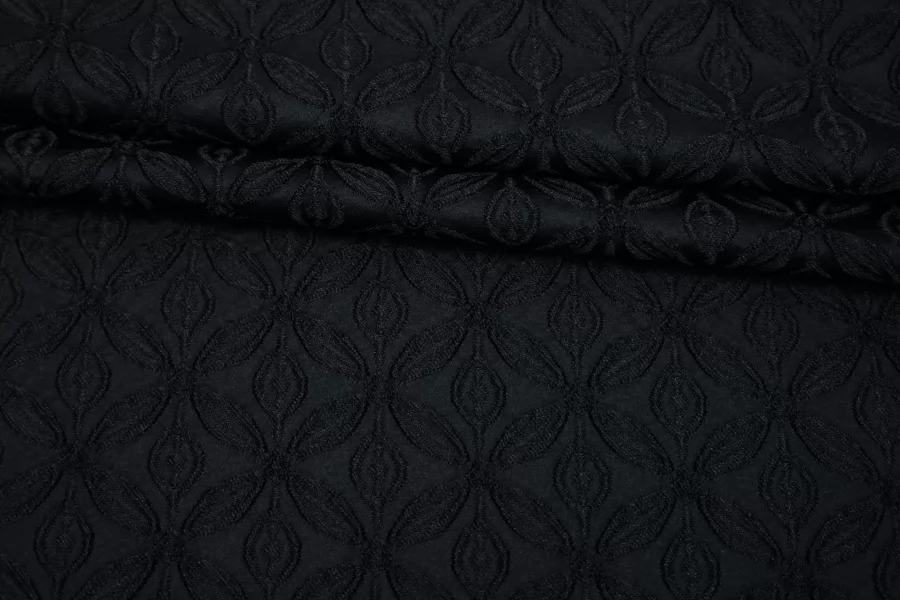 ОТРЕЗ 0,9 М Жаккард костюмно-плательный Черный FRM (09) 29062560-1