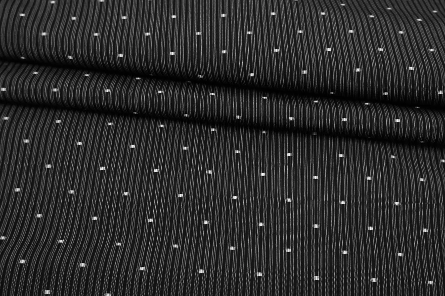 Рубашечный хлопок плюмети Черный в полоску FRM H5 A40 29062569