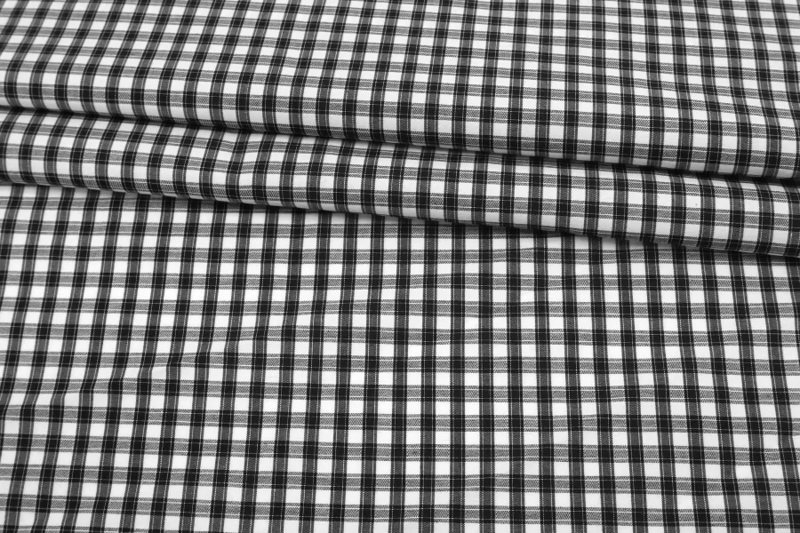 Хлопок рубашечный в клетку Черно-белый FRM H6 B50 29062578