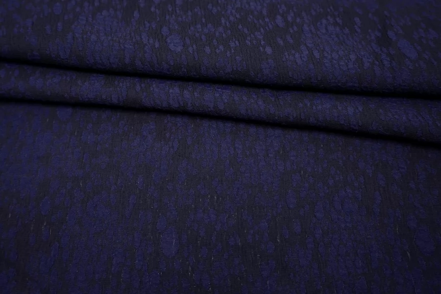 Вискоза жаккардовая пятна Темно-синяя FRM H23/1  J60 29062582