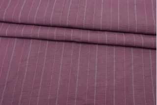 Лён с хлопком костюмно-плательный в полоску Брусничный FRM Н16/2 E00 29062594