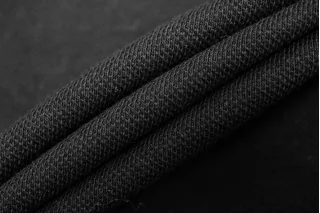 Трикотаж хлопковый пике Чёрный BL H42 R70 30052503