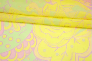 Батист хлопок с шелком EMAMÒ Жёлто-розовая абстракция BL H2/3 N60 30052515