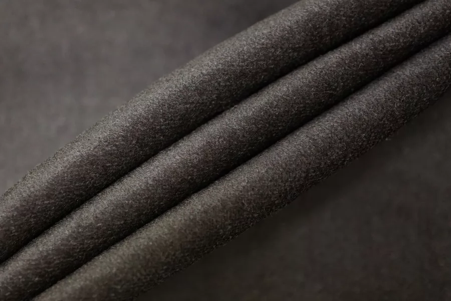 Велюр-стрейч хлопковый Тёмный серо-коричневый BL H19/8 K60 30052526