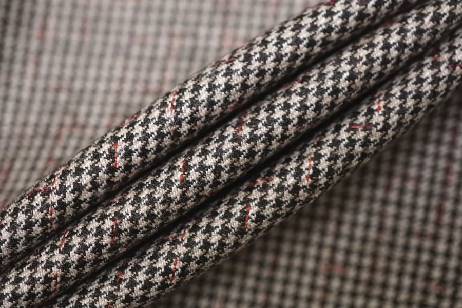 Костюмно-плательная шерсть CERRUTI Чёрно-серая гусиная лапка BL H62 FF20 30052550