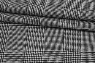 Костюмно-плательная шерсть би-стрейч Чёрно-серая гленчек BL H62 FF20 30052551