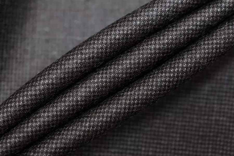 Костюмно-плательная шерсть с кашемиром CERRUTI Чёрно-серая BL H62 FF10 30052564