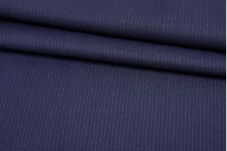 Костюмно-плательная шерсть тонкая CERRUTI Тёмно-синяя в полоску BL H62 JJ50 30052567