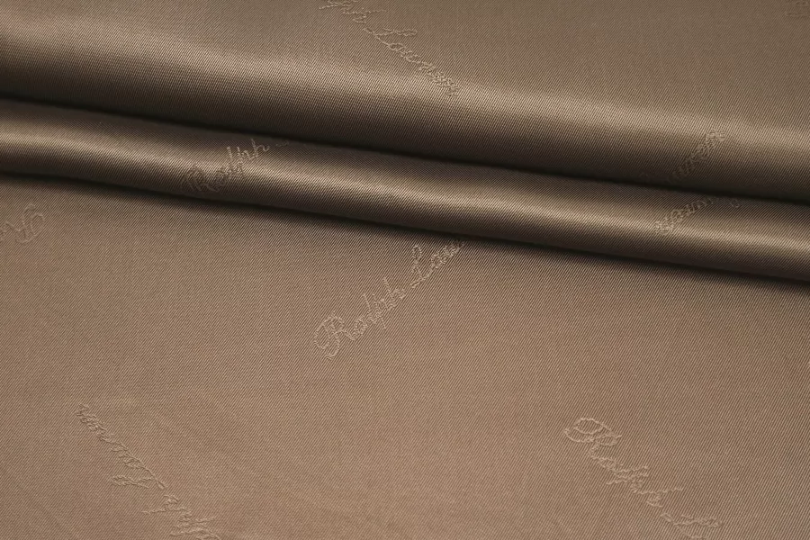 Подкладочная купра жаккардовая стрейч Ralph Lauren Кофейная BL H51  U33  3062501