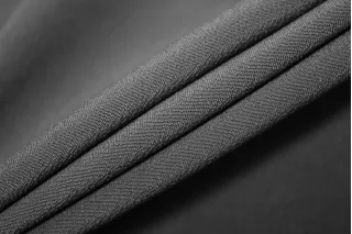 Крепдешин шёлк с ацетатом Серый CVC H30 O50 31052503