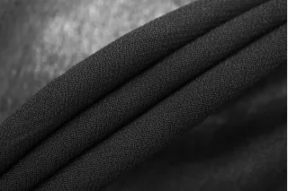 Шифон вискозный креповый стрейч Чёрный CVC H22/3 j66 31052512