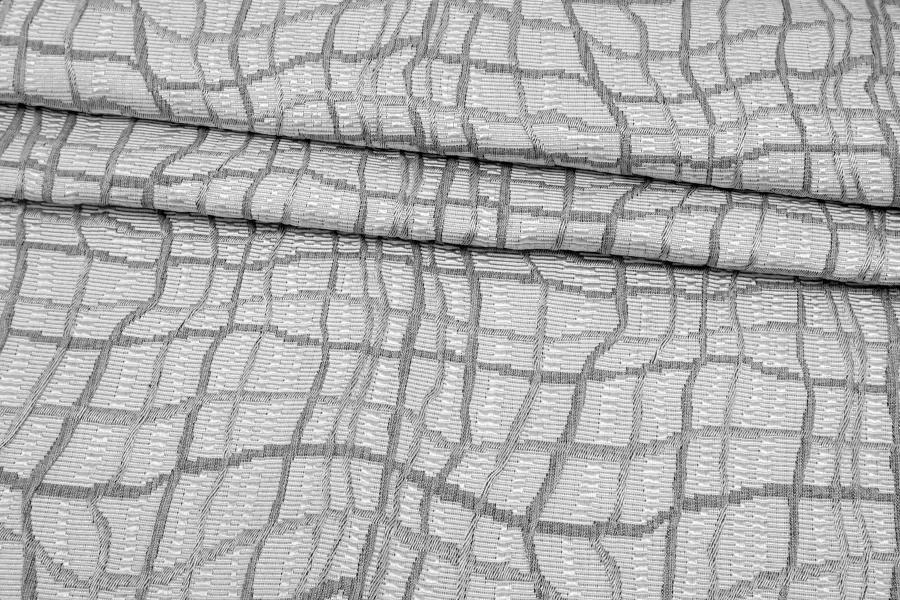 Жаккард хлопковый костюмный Серый CVC H34/2 M50 31052531