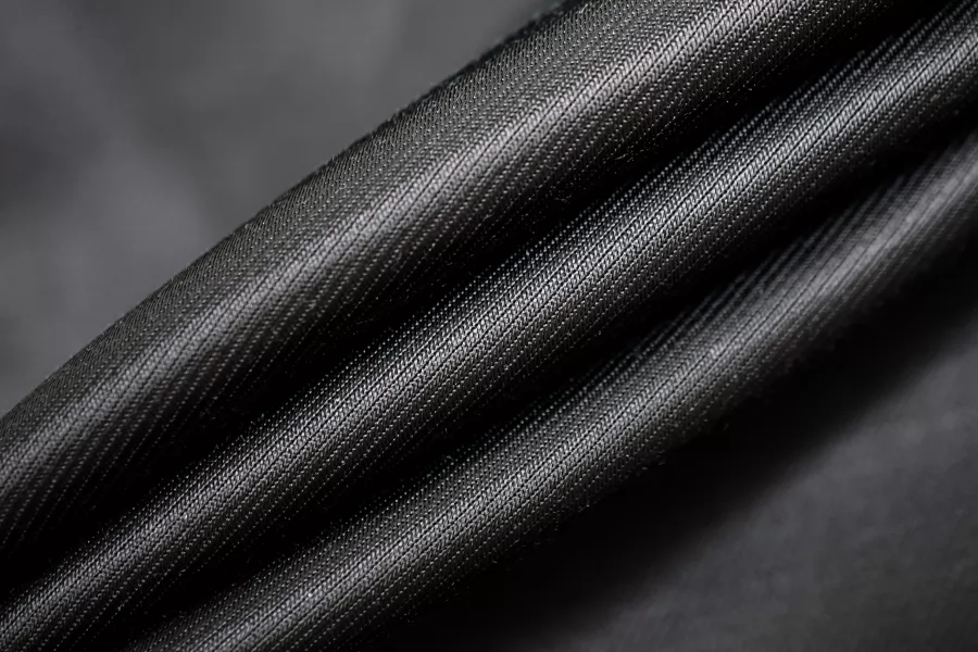 Подкладочная вискоза с хлопком плотная Чёрная CMF H50/9 U50 6062522