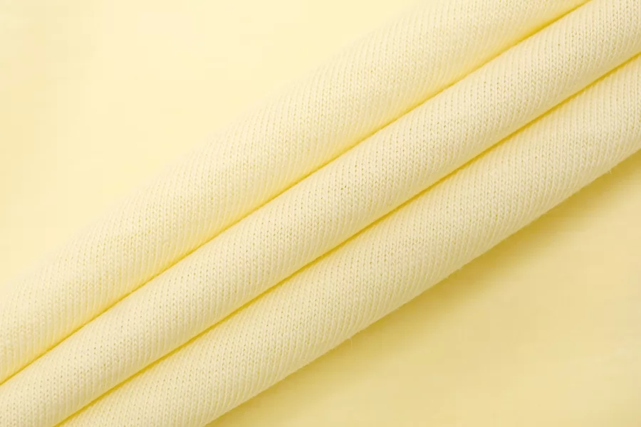 Трикотаж хлопковый кулирка Сливочно-жёлтый KZ H38/5 P40 7052506