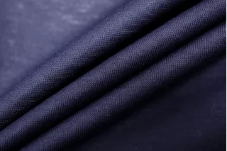 Трикотаж хлопковый мерсеризованный кулирка тонкий Тёмно-синий KZ H38/3 Q70 7052511
