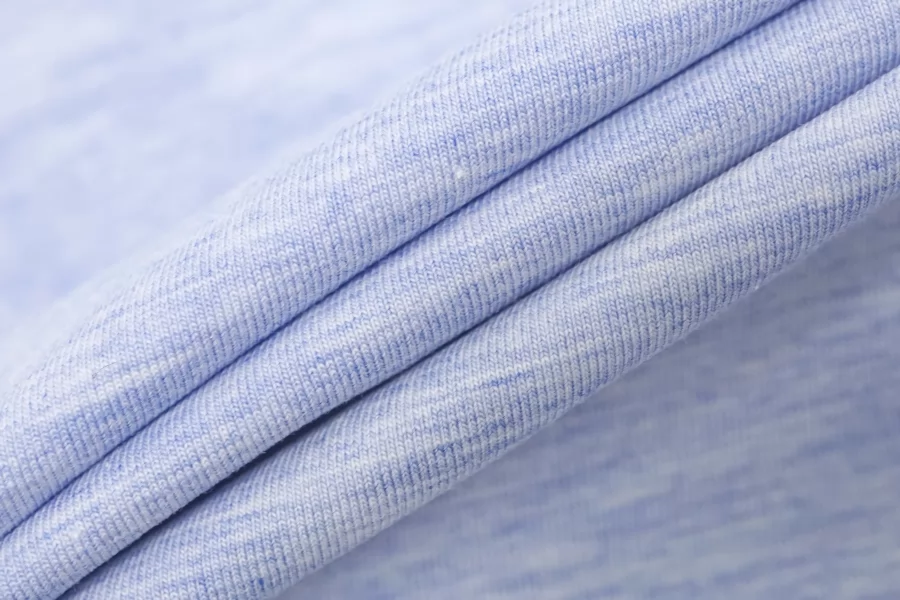 Трикотаж хлопковый мерсеризованный Голубой меланж H38/3 Р50 7052513
