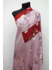 Шёлковый твил КУПОН MAX MARA Цветы на бордовом MM H31 N30 14042537