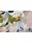 Атласная жаккардовая вискоза плательная MARELLA Цветы абстрактные на белом MM H21/6 H60 14042545