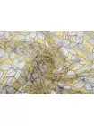 Шифон шёлковый MAX MARA Цветы на жёлтом MM H28/1 N50 14042550