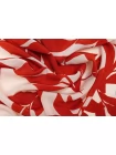 Крепдешин шёлковый Max Mara Цветы красно-пудровые MM H31 N40 14042551