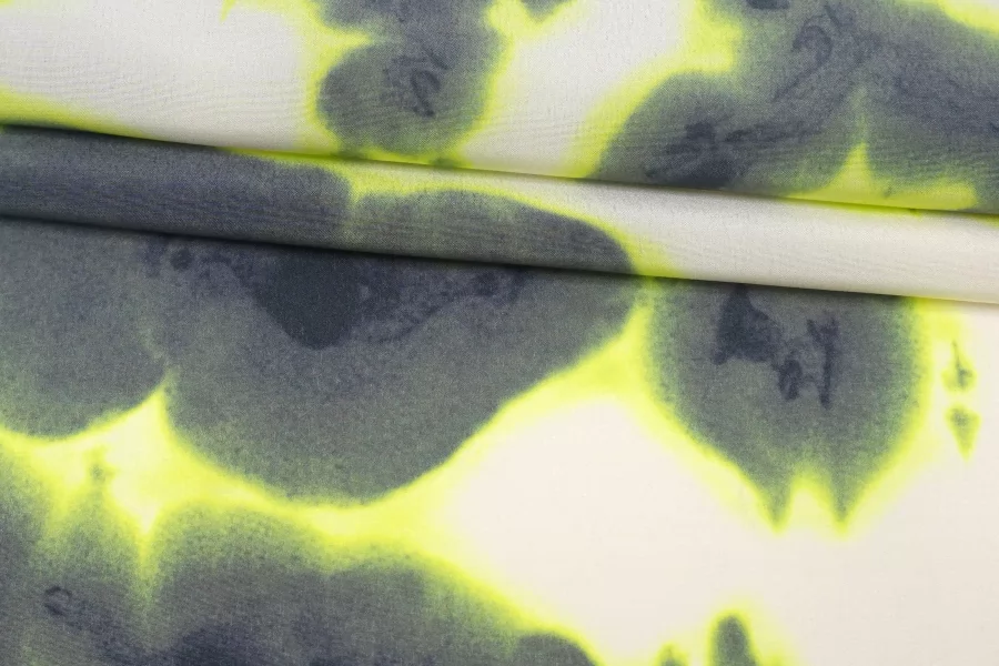 Крепдешин шёлковый Max Mara Тай-дай молочно-серый MM H31 N40 14042554