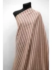 Лён плательно-костюмный MAX MARA Молочно-коричневый в полоску MM H16/2  G40 14042556