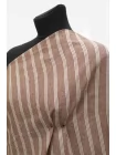 Лён плательно-костюмный MAX MARA Молочно-коричневый в полоску MM H16/2  G40 14042556