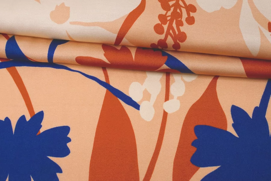 Атласная вискоза плательно-блузочная Max Mara Цветы MM H21/2 i30 14042564