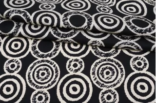 Шёлковый твил MAX MARA Черно-бежевые круги MM H31 N30 14042570