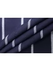 Поливискоза костюмно-плательная MAX MARA Тёмно-синяя в белую полоску MM H64 BB40  15042542