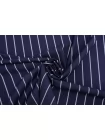 Поливискоза костюмно-плательная MAX MARA Тёмно-синяя в белую полоску MM H64 BB40  15042542