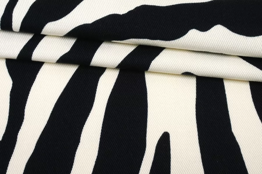 Джинса хлопковая MAX MARA Черно-белая зебра MM H13 NN10 16042501