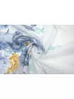 Батист хлопковый каймовый Цветы на белом FRM H2/2 B00 15052637