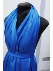Атлас вискозный плательно-блузочный Синий IDT H001 EE33 19052610