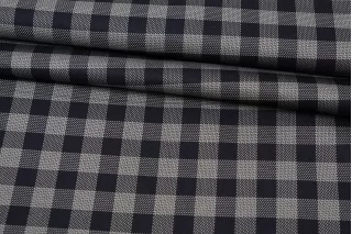 Хлопок рубашечный в клетку THOM BROWNE Черно-серый H6/1 B60 21072619