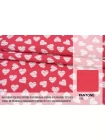 Жаккард хлопковый двусторонний Сердечки бело-розовые DJ H34/2 L10 25052601