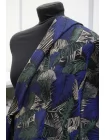 Жаккард хлопковый костюмный MAX MARA Сине-зелёный DJ  H34/2 M70 25052639