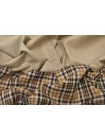 Плащевый хлопок водоотталкивающий дабл двусторонний BURBERRY Бежево-коричневая клетка BRS H53/2 jj00 4082627