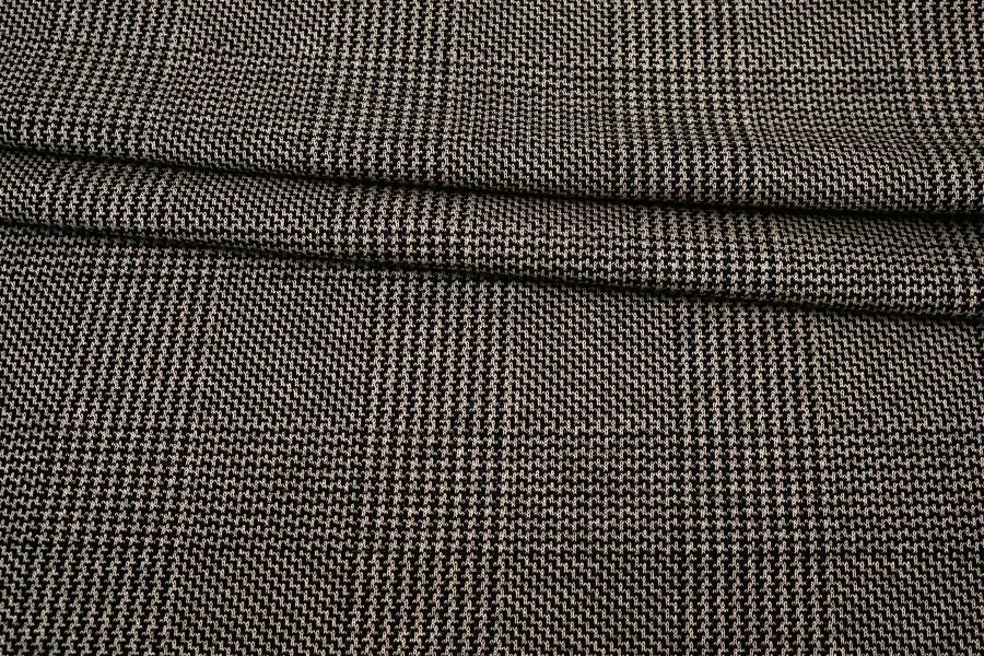 Джерси шерстяной MAX MARA Чёрно-бежевый гленчек BRS H47/6 X20 4082641