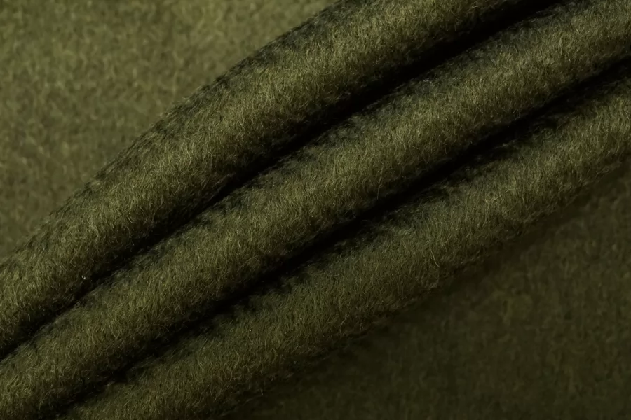 Кашемир пальтовый дабл двустронний Yves Saint Laurent Зелёный BRS H55/4 BB70 4082649