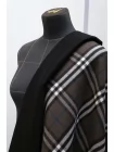 Пальтовая шерсть дабл двухслойная Burberry Серая в клетку BRS H8 CC40 4082650
