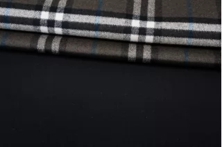 Пальтовая шерсть дабл двухслойная Burberry Серая в клетку BRS H57 CC40 4082650