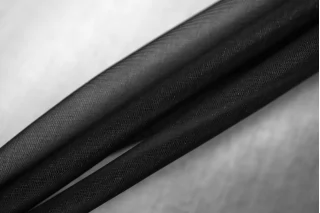 Органза шёлковая Чёрная BRS Н003 FF55 3082636