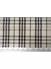 Плащевый хлопок водоотталкивающий BURBERRY Бежево-чёрная клетка BRS H53/4 KK40 3082692