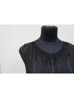 Декоративный элемент Цепочки и бусины на чёрной сетке FR1-05 7062625