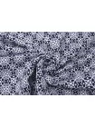 Жаккард хлопковый костюмный Бело-синий орнамент TRC H34/3 L00 11122528