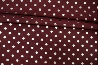 Жаккард хлопковый с люрексом Винная в горошек TRC H34/4 L70 11122533