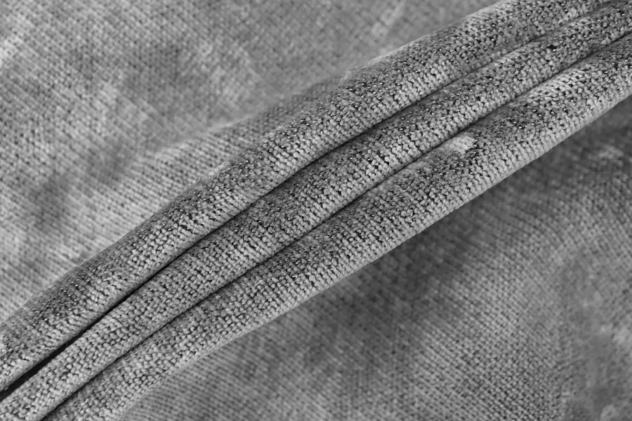 Бархат-стрейч хлопковый варёный костюмный Серый TRC H19/8 К40 11122546