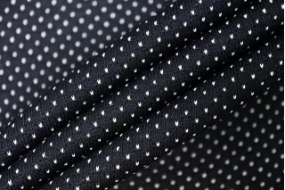 Трикотаж вискозный с шерстью фактурный Тёмно-синий TRC H47/6 X40 11122553