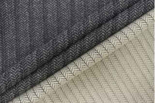 Трикотаж хлопковый в ёлочку Синий TRC H003 U77 11122562